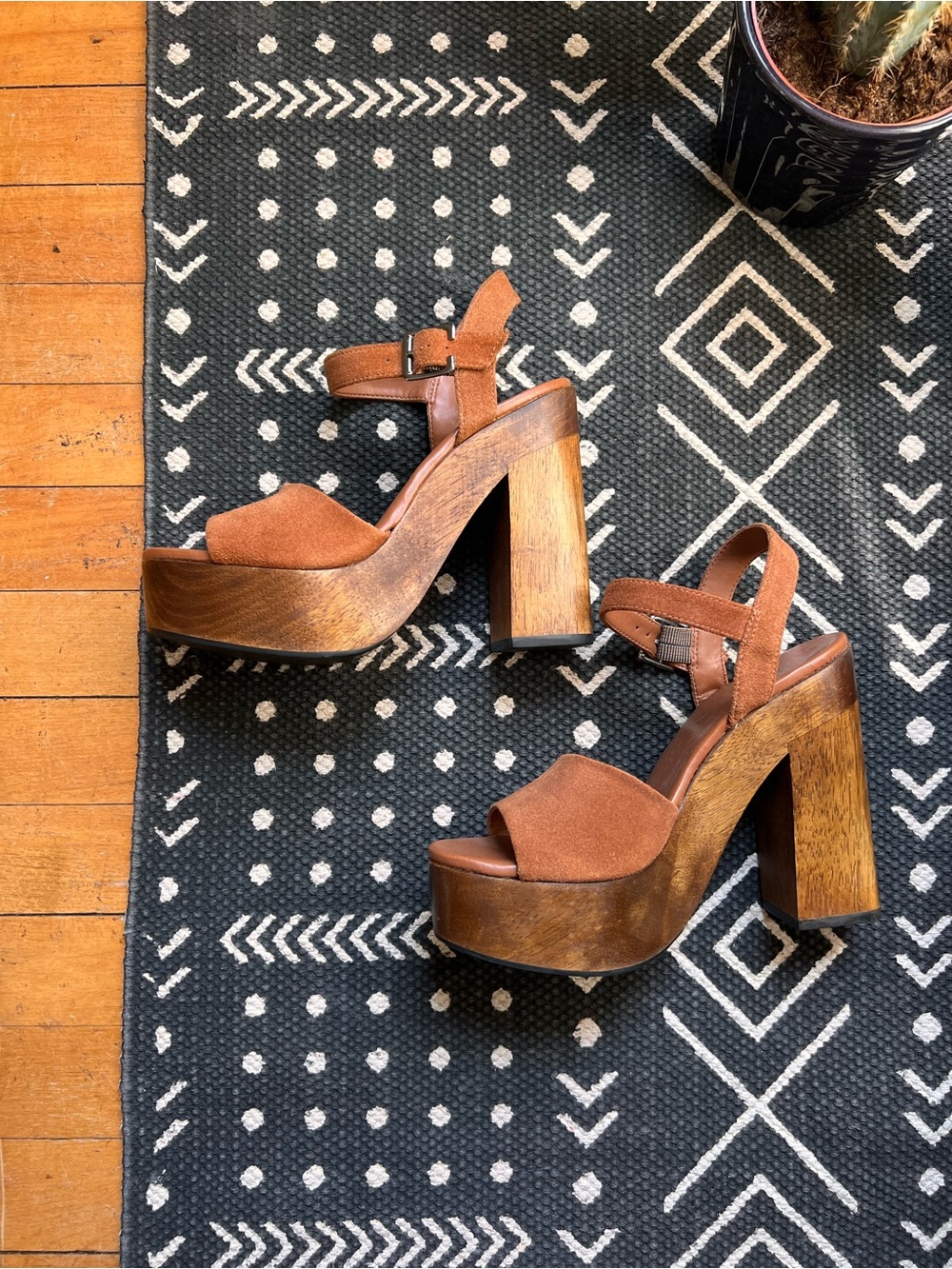 Lulus Platform Wooden Block Heels